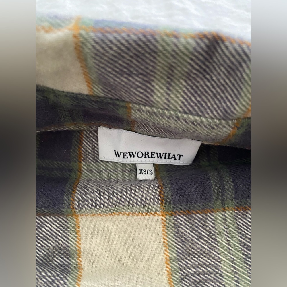 WeWoreWhat Boyfriend Flannel Shirt Size XS/S - Picture 7 of 7